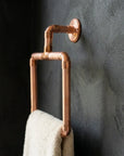 Copper Pipe Towel Ring – Industrial Wall Mounted Bath Holder