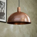Handmade Hammered Copper Dome Pendant Light for Kitchen Island