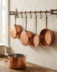 Handmade Copper Pot Rail with S Hooks – Farmhouse Wall Rack