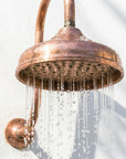 Handmade Copper Rain Shower with Curved Wall Arm