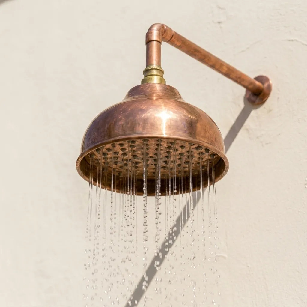 Handmade Copper Dome Rain Shower for Indoor & Outdoor Use