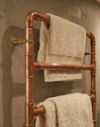 Copper Ladder Towel Rack – Rustic Wall Bathroom Rail