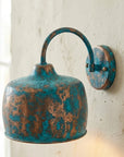 Verdigris Copper Wall Sconce – Rustic Farmhouse Lighting