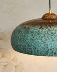 Handcrafted Verdigris Copper Pendant Light for Farmhouse Kitchens