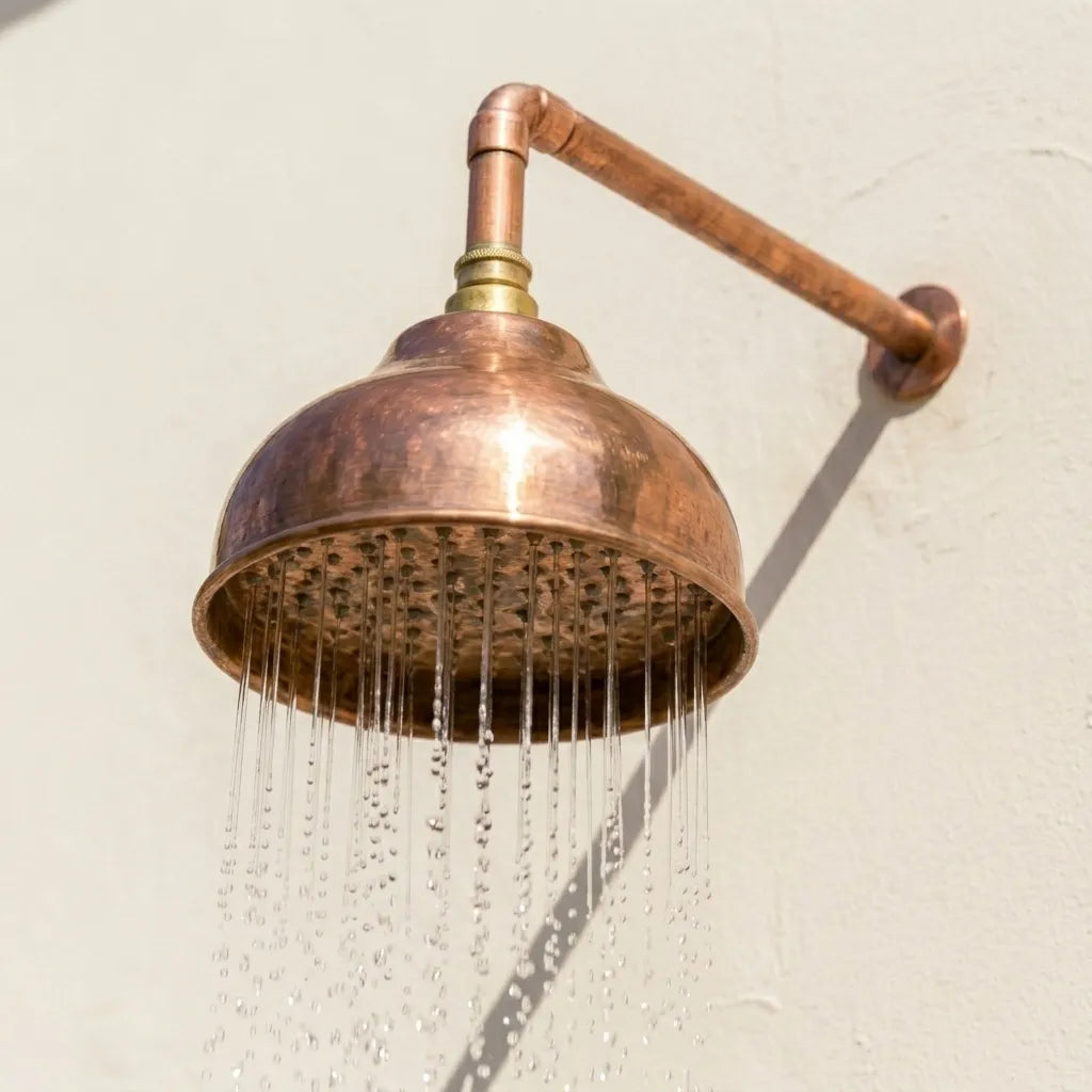 Handmade Copper Dome Rain Shower for Indoor & Outdoor Use