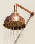 Handmade Copper Dome Rain Shower for Indoor & Outdoor Use