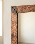 Hammered Copper Wall Mirror – Rustic Farmhouse Vanity Decor