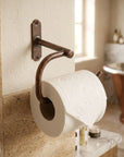Aged Copper Toilet Paper Holder – Rustic Farmhouse Bath Rail