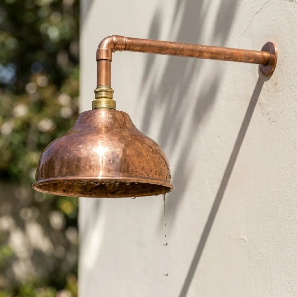 Handmade Copper Dome Rain Shower for Indoor & Outdoor Use