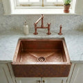 Premium Hammered Copper Farmhouse Sink