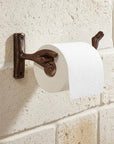 Rustic Copper Branch Toilet Paper Holder – Wall Mount Bath Rail