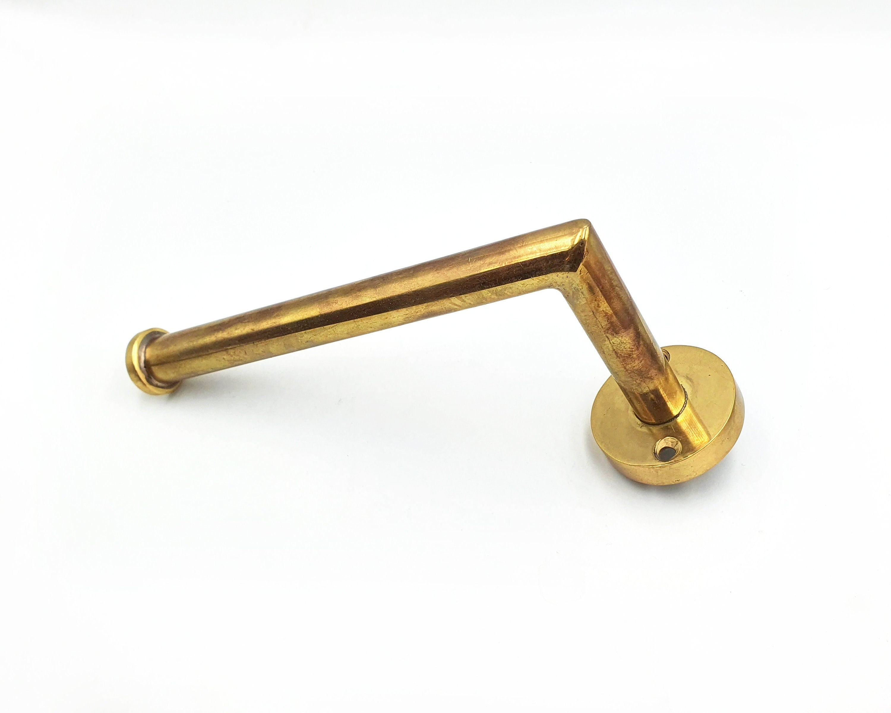 Unlacquered Brass Toilet Paper Holder, Wall Mounted Towel Holder