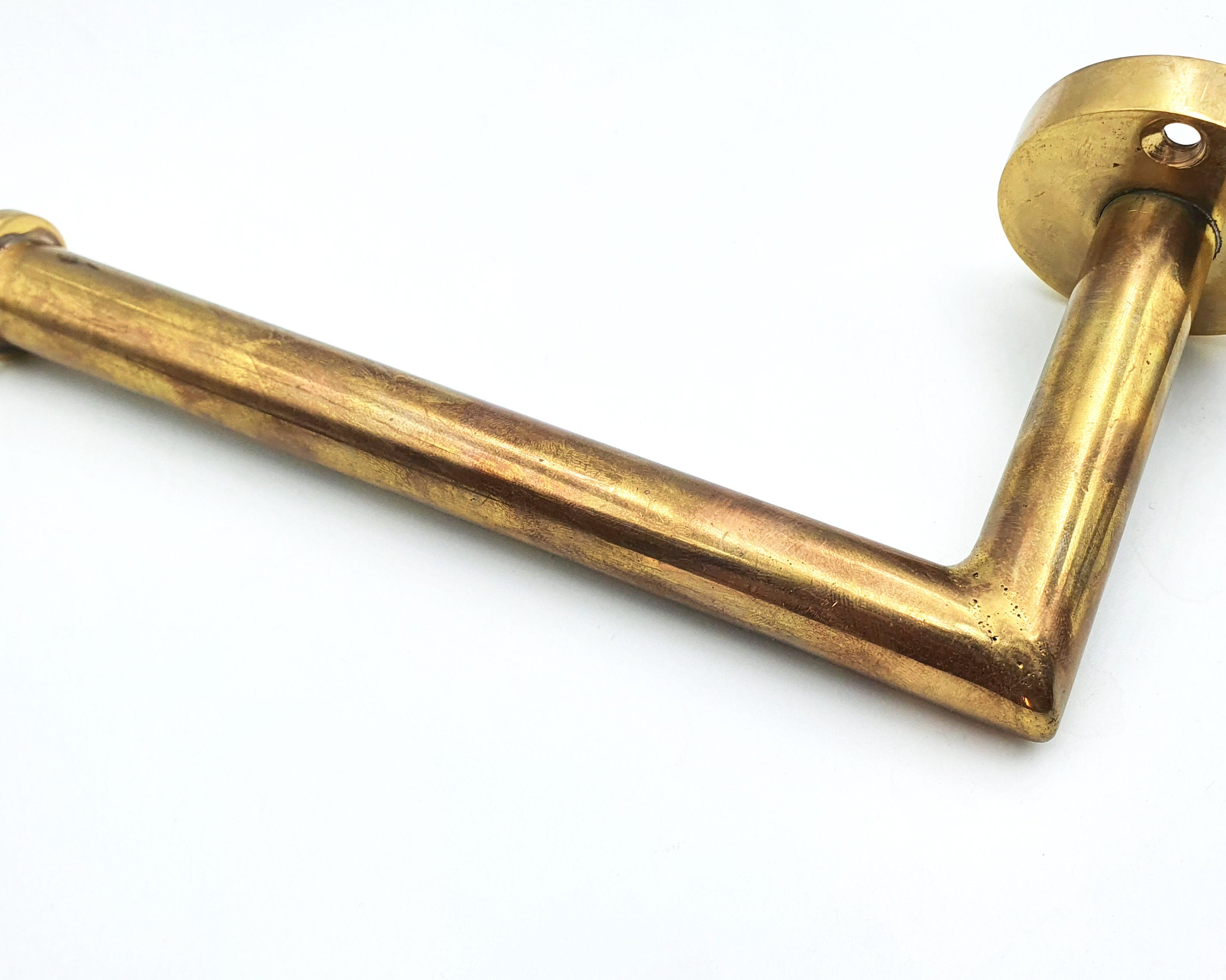 Unlacquered Brass Toilet Paper Holder, Wall Mounted Towel Holder