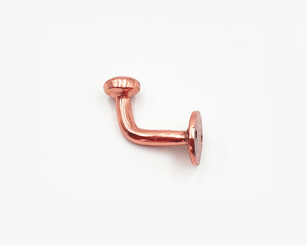 Handcrafted Unlacquered Copper Wall Hook, Robe & Towel Hanger