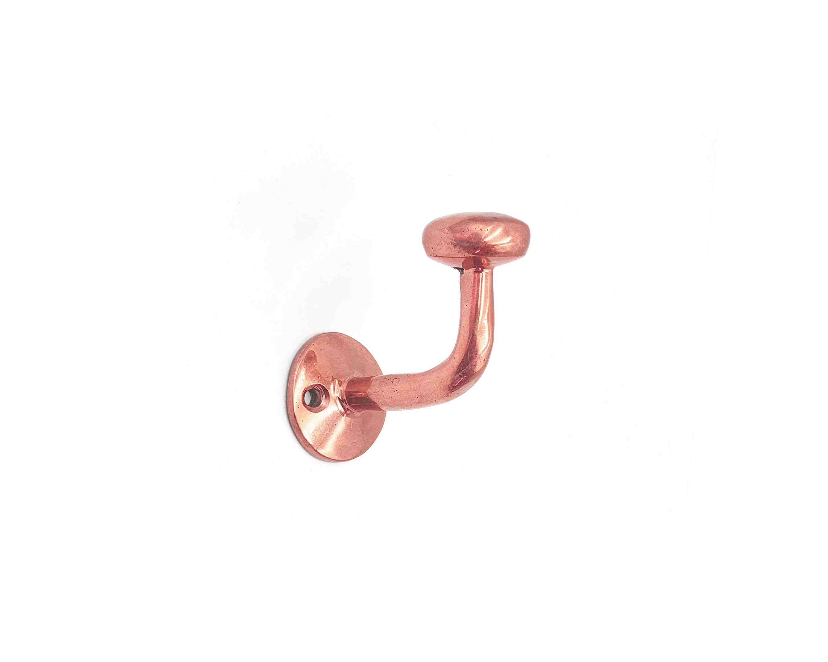 Handcrafted Unlacquered Copper Wall Hook, Robe & Towel Hanger