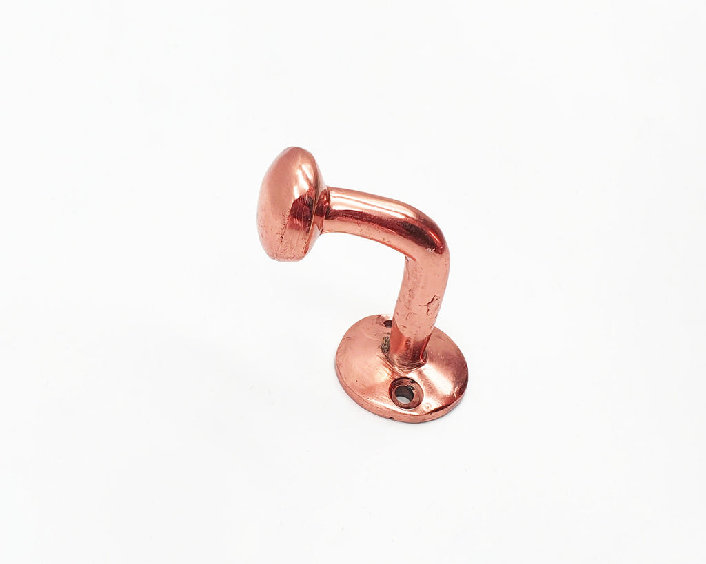 Handcrafted Unlacquered Copper Wall Hook, Robe & Towel Hanger