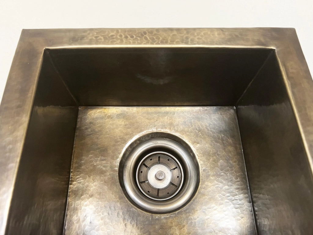 Handmade Antique Brass Undermount Kitchen Sink – Rustic Farmhouse Basin