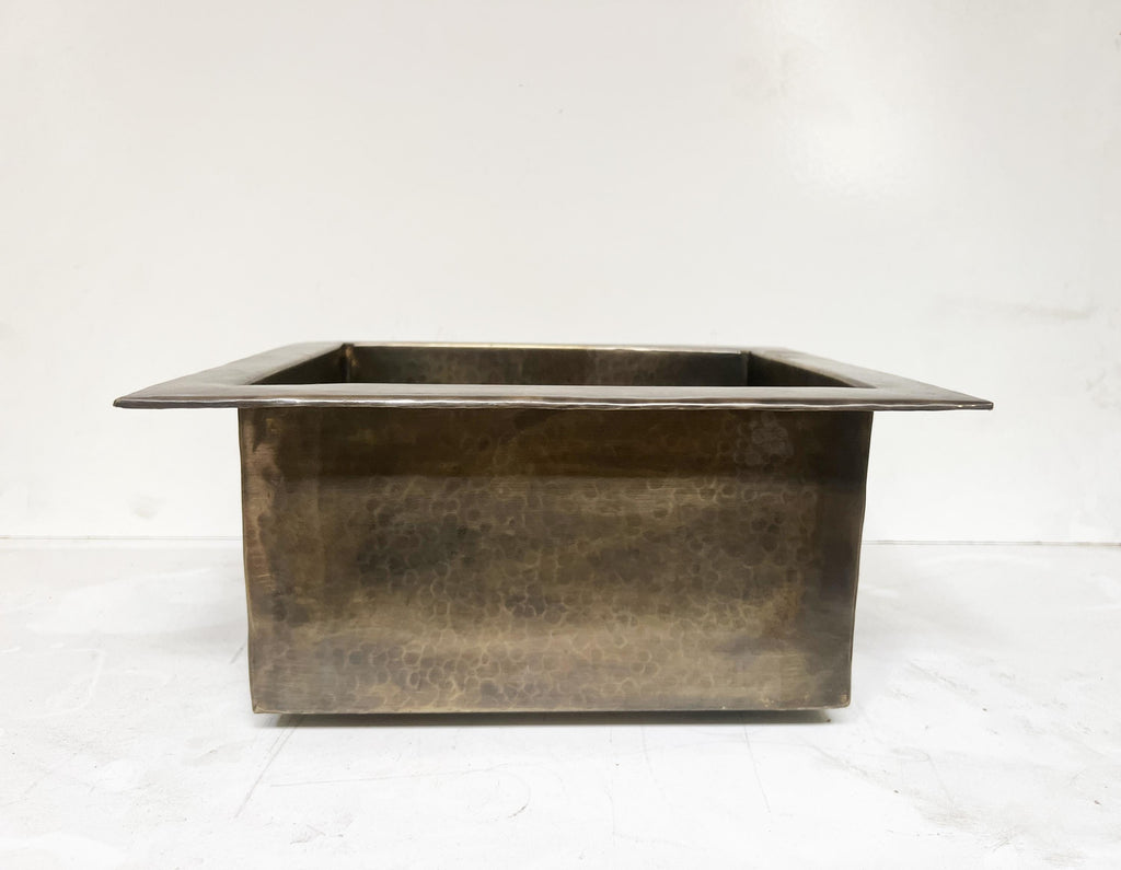 Undermount Antique Brass Kitchen Sink, Handmade Vintage Rustic Brass Sink, Solid Brass Drop in Sink