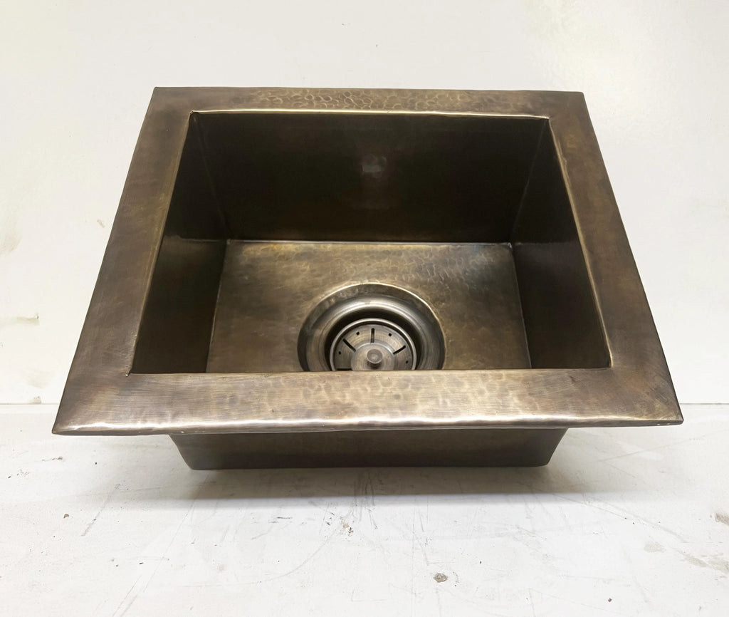 Handmade Antique Brass Undermount Kitchen Sink – Rustic Farmhouse Basin