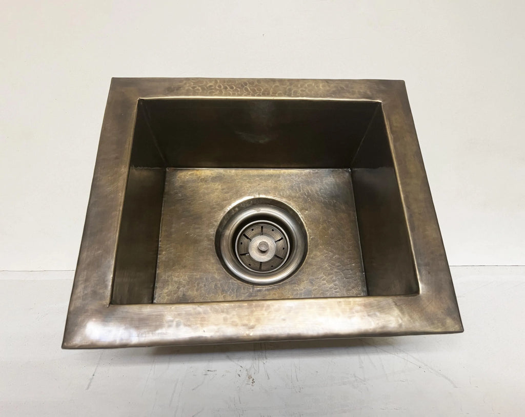 Handmade Antique Brass Undermount Kitchen Sink – Rustic Farmhouse Basin