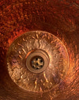 Handcrafted Hammered Copper Bar Sink – Rustic Round Prep Sink with Drain
