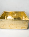 Handmade Unlacquered Brass Undermount Kitchen Sink – Hammered Basin