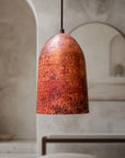 Handmade Hammered Copper Pendant Light for Rustic Farmhouse Kitchens