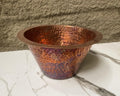 Handcrafted Round Copper Bar Sink – Hammered Drum Design with Drain Included