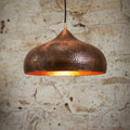 Handmade Hammered Copper Pendant Light – Rustic Farmhouse Kitchen Island Ceiling Fixture
