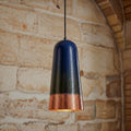 Black Hammered Copper Dome Pendant Lamp – Rustic Industrial Hanging Light for Dining or Kitchen