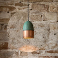 Aged Copper Pendant Lamp – Vintage Rustic Farmhouse Lighting for Kitchen Island or Dining Area