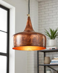 Handmade Vintage Copper Dome Pendant Light for Kitchen Island