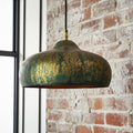 Copper Dome Pendant Light – Green Patina Ceiling Fixture for Rustic Farmhouse Kitchen Island