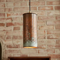 Handmade Aged Copper Cylinder Pendant Light for Kitchen Island