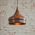 Handmade Copper Bell Pendant Light – Rustic Kitchen Island Lamp