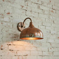 Rustic Copper Wall Sconce – Handmade Patina Vintage Outdoor Wall Lamp