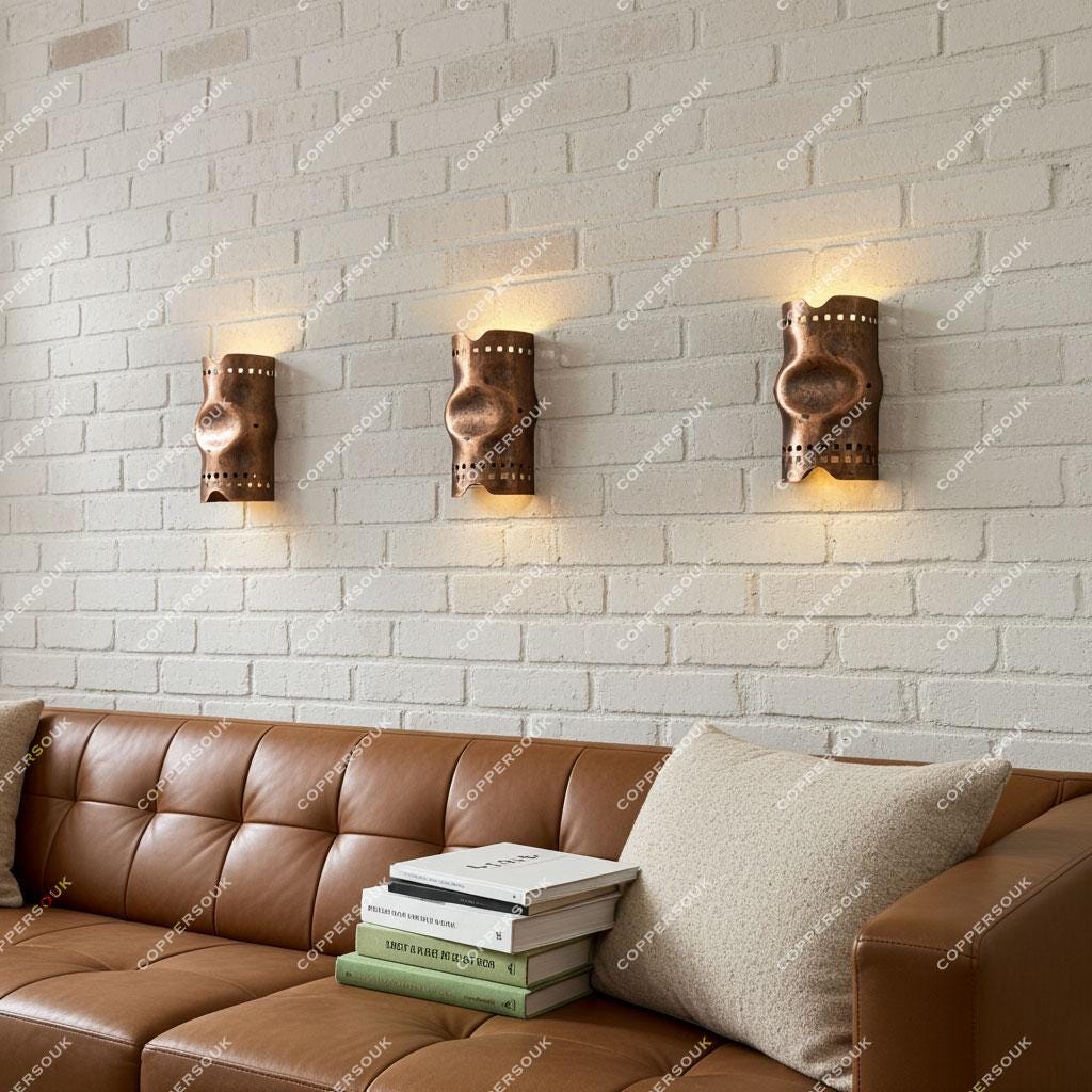 Aged Copper Cylinder Wall Sconce– Handmade Patina Cylinder Light Fixture