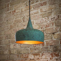 Rustic Oxidized Copper Pendant Lamp – Handmade Dome Ceiling Light for Farmhouse Kitchen