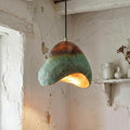 Organic Shape Copper Hanging Lamp – Handmade Rustic Pendant Light