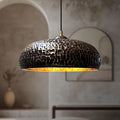 Brass Pendant Light in Black Finish: Farmhouse Ceiling Lamp for Kitchen Island Lighting