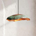Handmade Copper Cluster Pendant Light with Green Patina – Sculptural Hanging Ceiling Lamp Kitchen Island