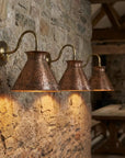Handmade Hammered Copper Wall Sconce – Rustic Cone Outdoor Light